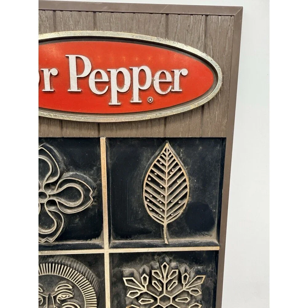 Vintage 1970 Dr. Pepper Tear Off Calendar Advertising Sign 16